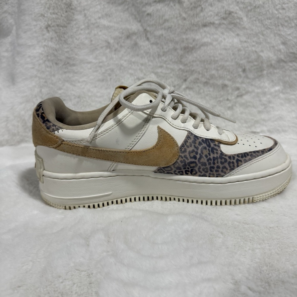 Nike Air Force 1 Shadow White Leopard Animal Print C10919-120 - Picture 3 of 12